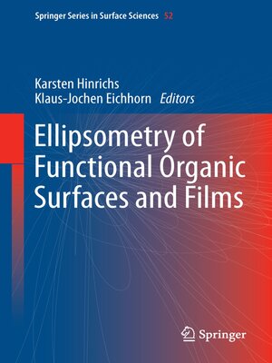 cover image of Ellipsometry of Functional Organic Surfaces and Films